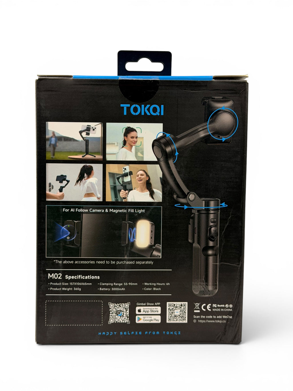 TOKQI M02 3-Axis Smartphone Gimbal Stabilizer