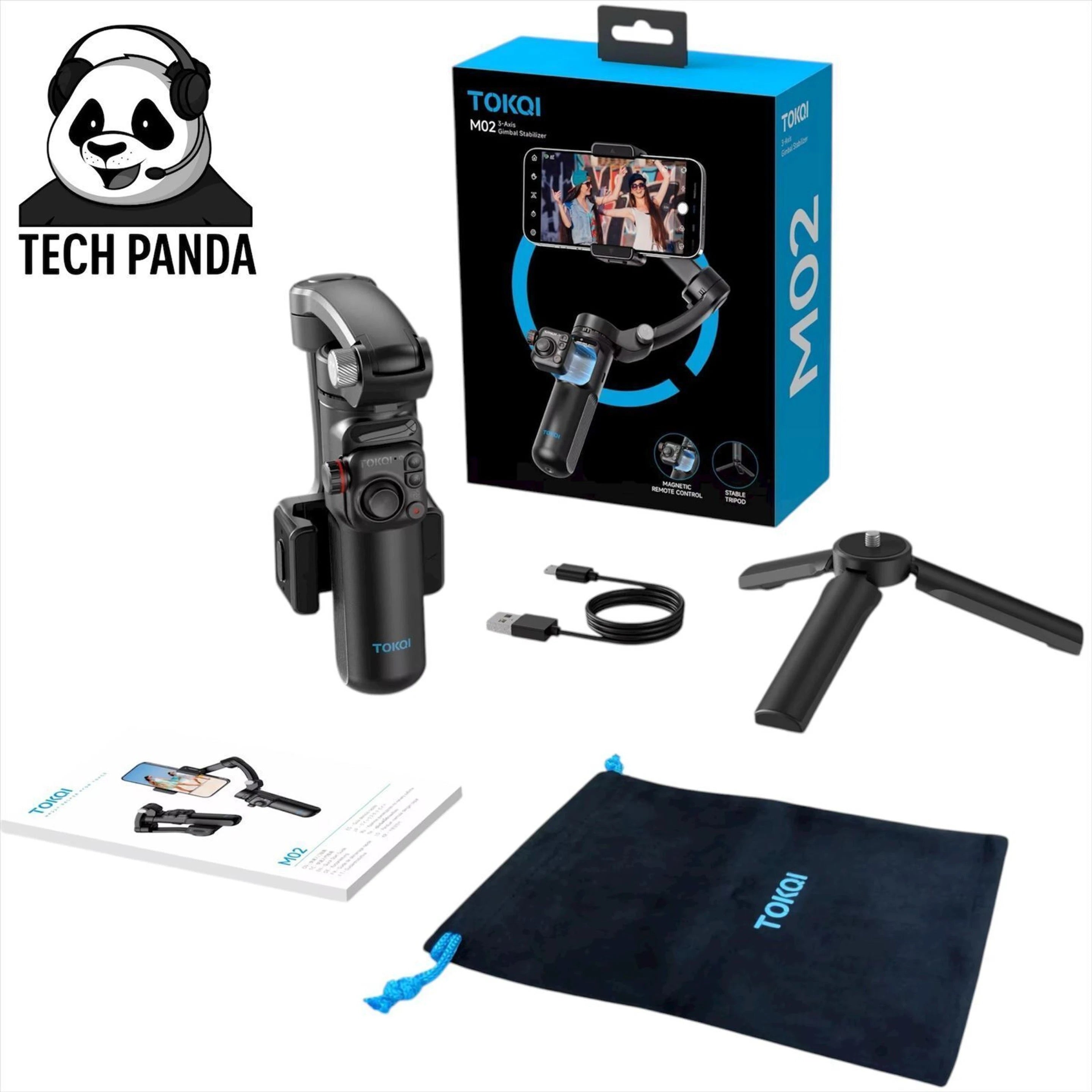 TOKQI M02 3-Axis Smartphone Gimbal Stabilizer