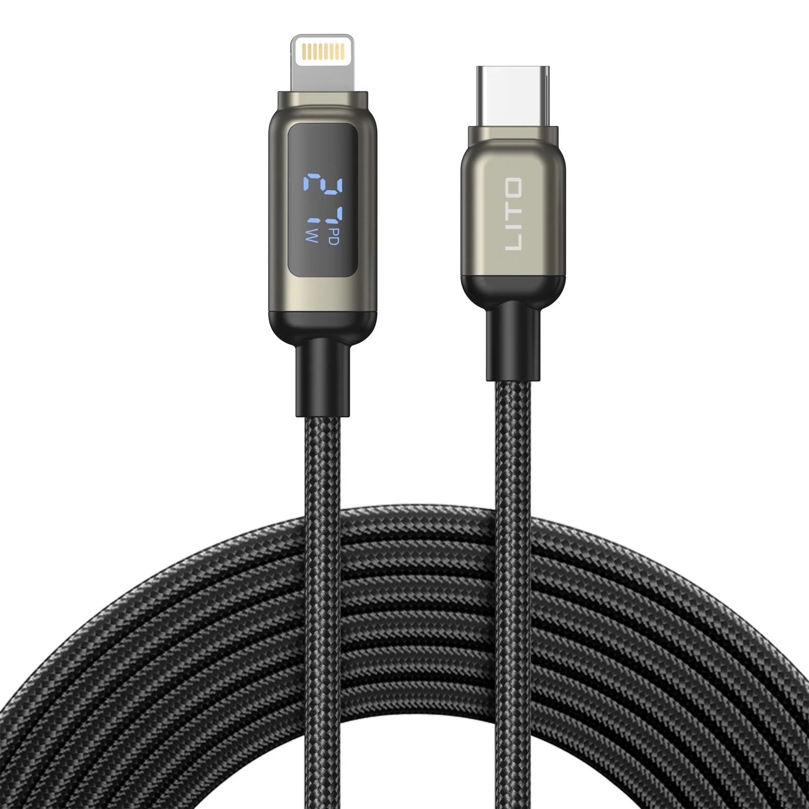 LITO USB-C to USB-C 60W Fast Charging Cable with Digital Display (1 Meter